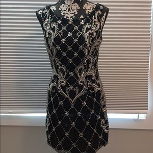 Little black jeweled dress